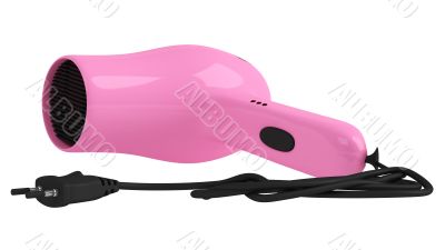 Pink hair dryer