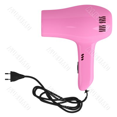 Pink hair dryer