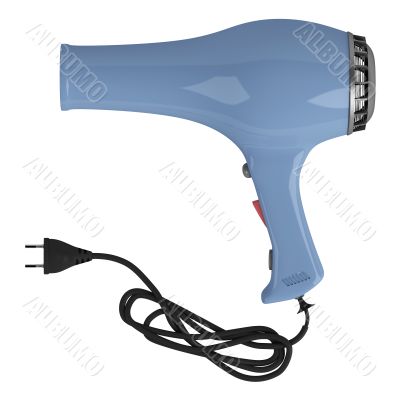 Blue hair dryer