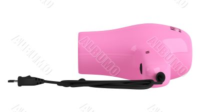 Pink hair dryer