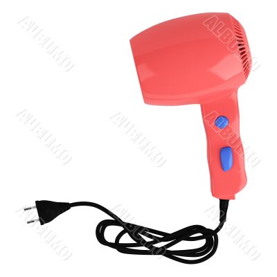 Red hair dryer