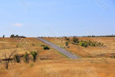 Summer landscape with mountains and ravine Summer landscape with mountains and ravine