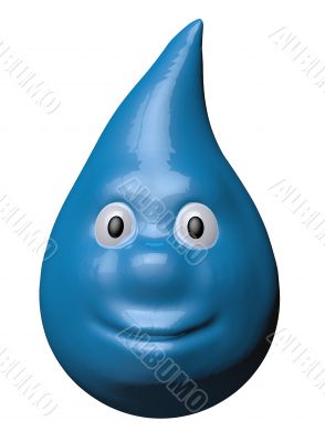 cartoon water drop