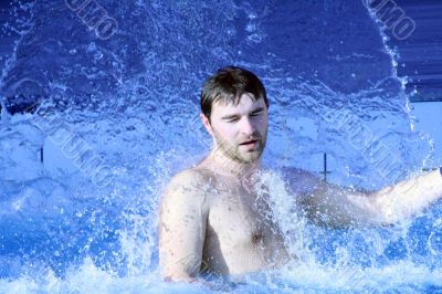 water splash on nan body