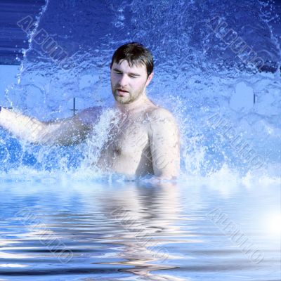 water splash on nan body