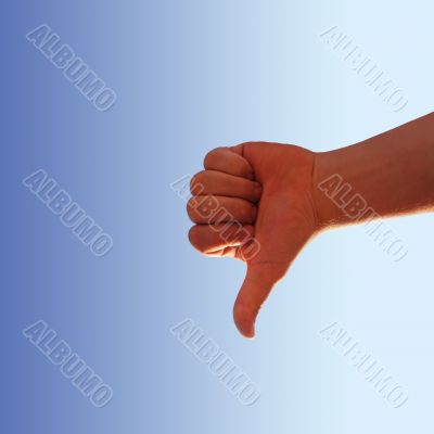 thumb down