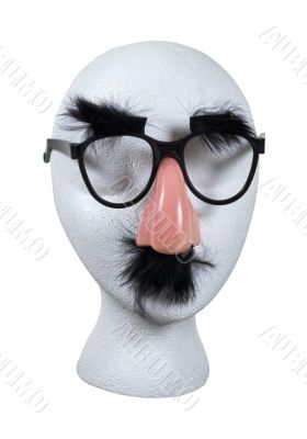 Anonymous Face with Glasses with Mustache and Eyebrows