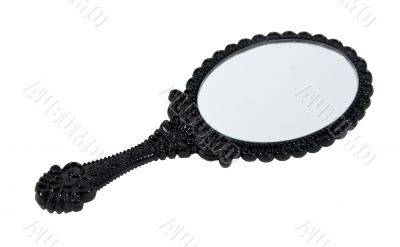 Black Intricate Hand Mirror