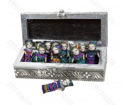 Intricate Box of Worry Dolls
