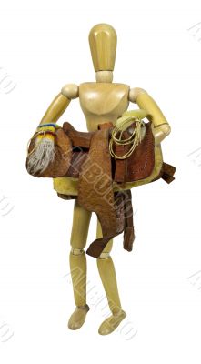 Carrying Western Saddle