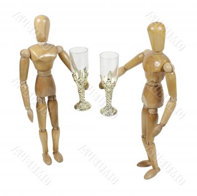 Couple Raising a Glass to Each Other