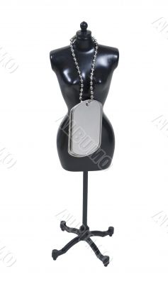 Dog Tags on a Dress Form