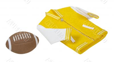 Letterman Jacket and Footbal