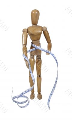 Model Holding Measuring Tape Around the Waist Model Holding Measuring Tape Around the Waist