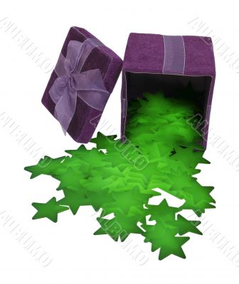 Gift Box of Glowing Stars