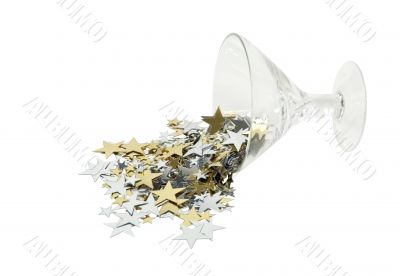 Shiny Stars Spilling from a Glass