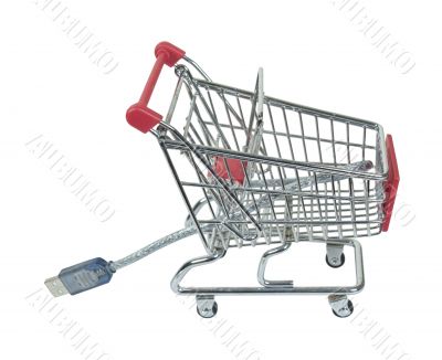 Online Shopping Cart with Cable