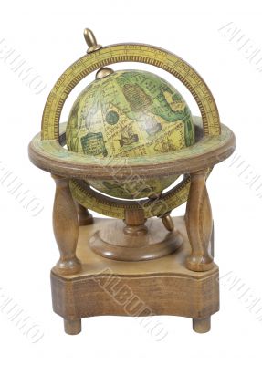 Old World Wooden Globe with Stand