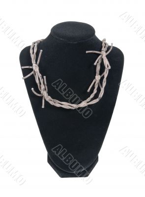 Neck Form with Barbed Wire Necklace