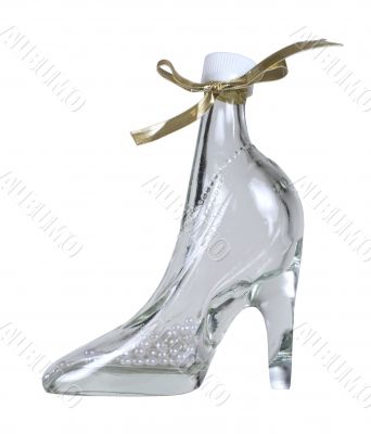 Glass Boot with Pearls