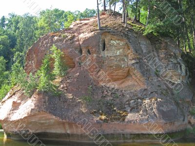 ZvÄrta rock near Amata river in Latvia