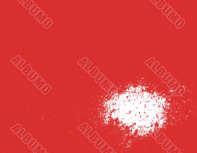 red background with white spot