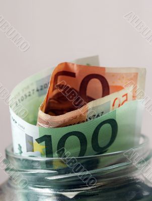 Euro banknotes