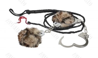 Whip and Fur-Lined Handcuffs