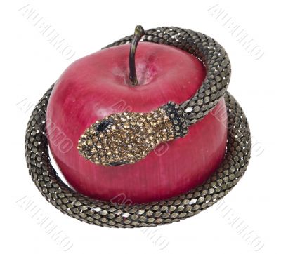 Temptation with Snake and Apple