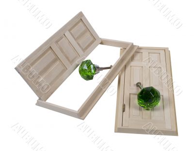 Wooden Doors and Crystal Doorknobs