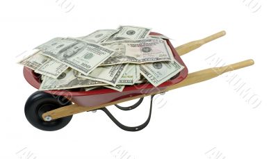 Red Wheelbarrow Full of Money