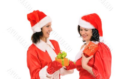 two woman santa
