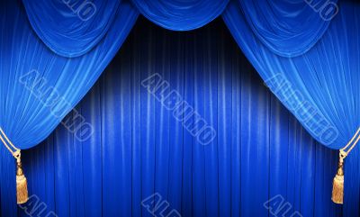 Blue Theatre Curtain 