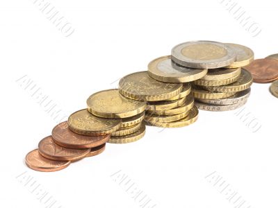 Iisolated Coins euro Iisolated Coins euro