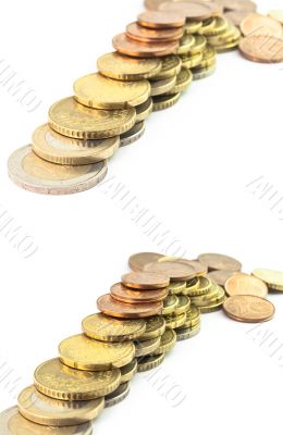 Iisolated Coins euro Iisolated Coins euro