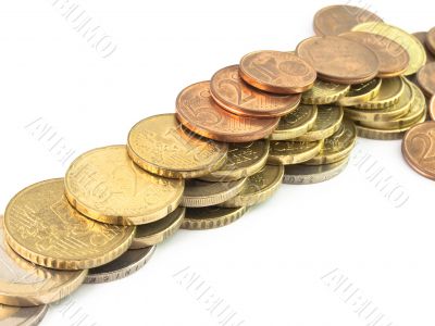 Iisolated Coins euro