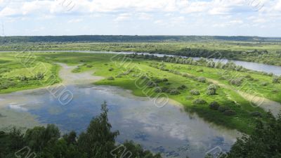 Landscape with the beautiful river