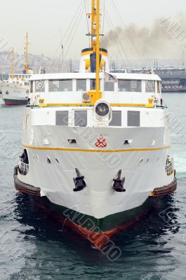 A classic steamboat transports about 500 persons per link to/from Asian side of Istanbul