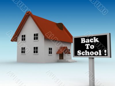 isolated signs with back to school text