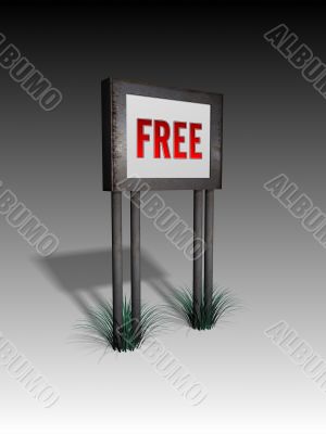 old sign board with free text
