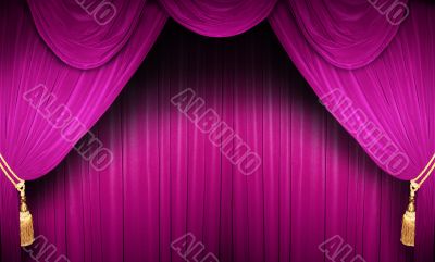 Pink stage theater