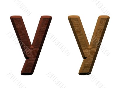 one letter of wooden alphabet.