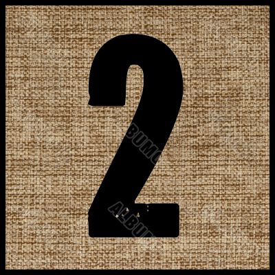 number on the fabric.