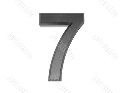 3d metal numbers , in metal on a white isolated background. 