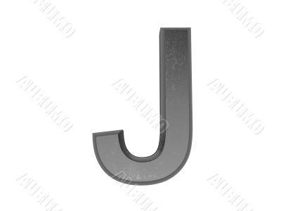 3d alphabet a in metal, on a white isolated background. 