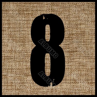 number on the fabric.