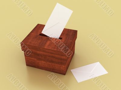 vote box with envelope vote box with envelope