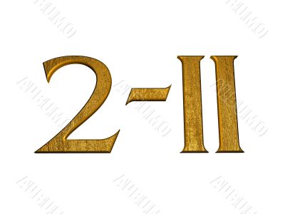 3d golden normal numbers and with Roman numeral 