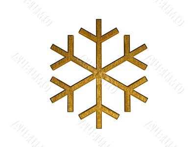 3d golden snowflake symbol 3d golden snowflake symbol