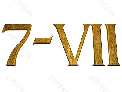 3d golden normal numbers and with Roman numeral 